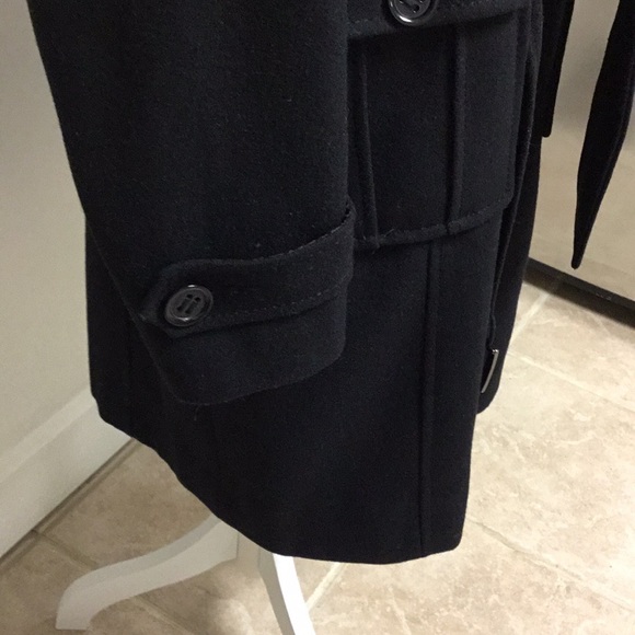 Kenneth Cole Black Belted Trench Coat - Picture 4 of 12